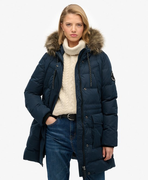 Giacca Puffer Everest Microfibre Mid con Pelliccia Sintetica