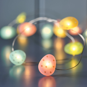 20er batteriebetriebene LED-Ostereier-Lichterkette mit bunten Mikrolichtern