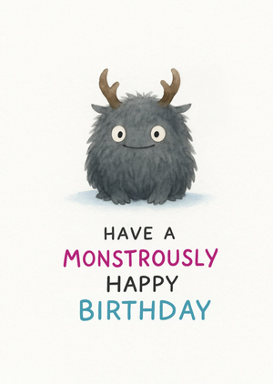 Monstrously Happy Birthday Card