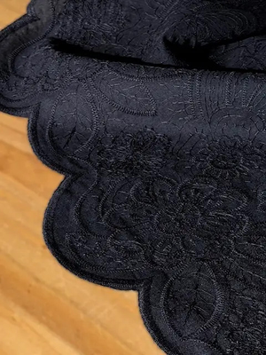 Tissu broderie anglaise Luna noire - My Dress Made