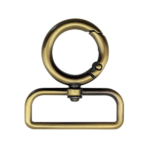 Mousqueton pivotant rond - Bronze 40 x 20 mm
