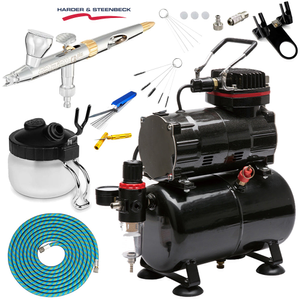 Harder & Steenbeck Evolution CRplus 2in1 Airbrush Standard Compressor Bundle Kit