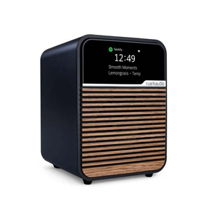 Ruark Audio R1S Smart Radio - Satin Charcoal Lacquer with Walnut Grille