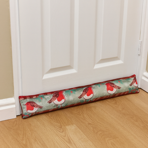 Christmas Red Robin Draught Excluder