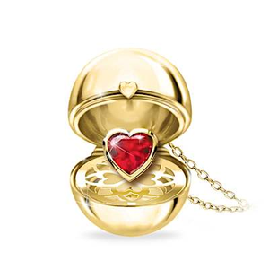 Genuine Diamond & Lab-Grown Ruby My Heart, My World Necklace