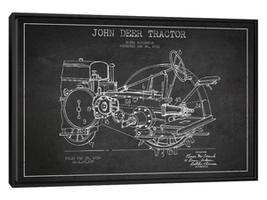John Deer Charcoal Patent Blueprint