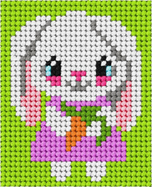 Kit canevas enfant - Petite lapine