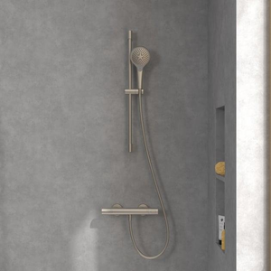 Villeroy & Boch Verve Riser Rail Shower Kit with Three Function Handset