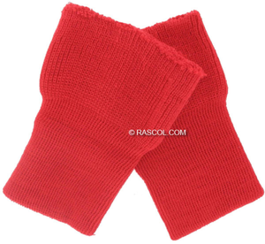 Lot de 2 poignets tricotés - Rouge