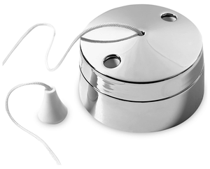 BG Electrical 802CH Chrome 2 Way Decorative Pullcord Ceiling Switch With 1.5m Cord 6A