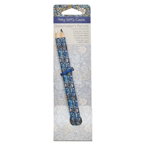Crayon craie couture noir et blanc - Collection fleurs bleues
