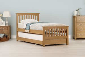 Heywood Solid Natural Oak Guest Bed - 3ft Single