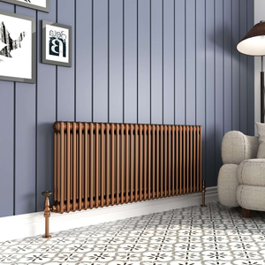 GLO Kensington Range - Column Radiator Horizontal - Metallic Copper - 600x1445mm