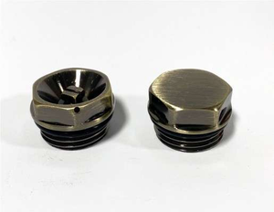1/2'' Bleed Valve and Blanking Plug - Antique Brass