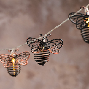 Metal Solar Bee Outdoor Fairy Lights
