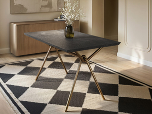 SOLACE+CO Lexi Rectangular Dining Table Black