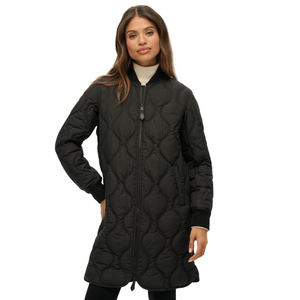Superdry Womens Long Liner Padded Jacket - 10 / Black