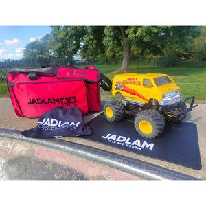Jadlam TAMIYA RC Car Carry Bag, Pit Mat and Towel (Red)