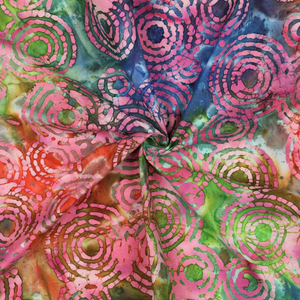 Tissu coton batik Fidji - Rose