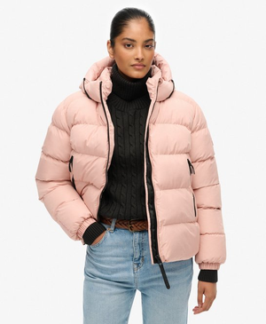 Kapuzen-Sportpufferjacke