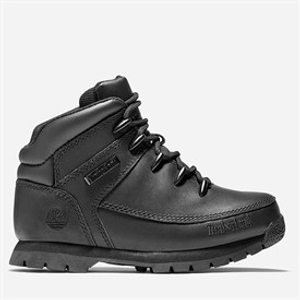 Timberland Junior Euro Sprint Mid Lace Up Boots Black