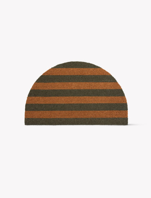 Doormat Wide Stripe - Coir, Fern, Half Moon