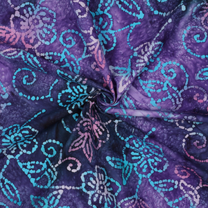 Tissu coton batik Comino - Violet