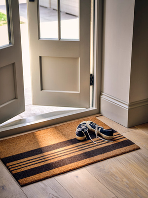 Doormat Placement Stripe Antique - Coir, Brown, Large