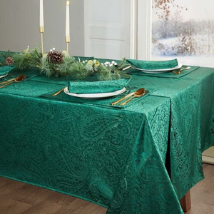 PAISLEY DAMASK GREEN 160x230cm Table Cloth
