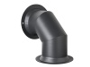 OKO Short Angled Decorative Metal Stove Pipe in Charcoal Grey