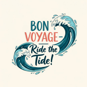 Moonpig Bon Voyage Ride The Tide Card