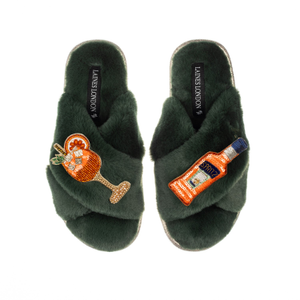 Classic Laines Slippers With Summer Spritz Brooches - Limited Edition Green (M)
