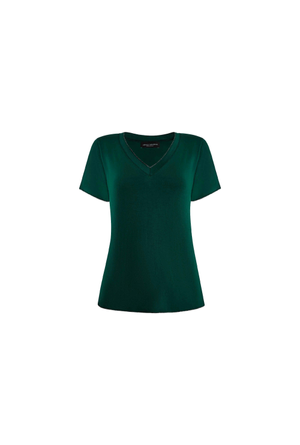 Dark Green V-Neck T-Shirt (XL)