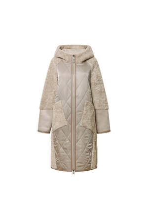 Grey Reversible Faux Fur Hooded Coat (S)