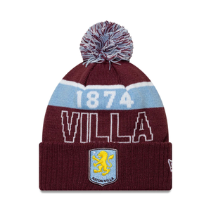 Aston Villa FC Dark Red Bobble Knit Beanie Hat