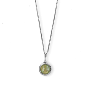 Silver Prehnite Necklace (20")