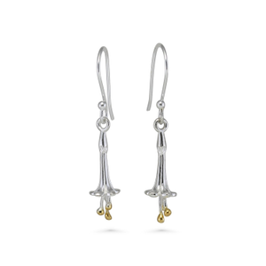 Sterling Silver Flower Dangle Earrings (one size)