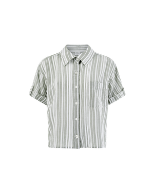 The Short Sleeve Shirt - Sage Stripe (L)