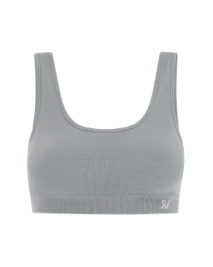 The TencelTM Seamless Crop Top - Storm Grey (XS)