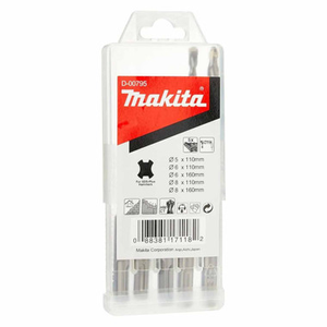 Makita D-00795 TCT SDS-Plus Drill Bit Set (5 Pieces)