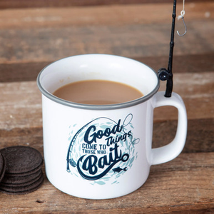 Personalised Good Things Come Fishing Mug