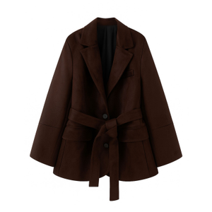 Suede Belted Jacket Coat (M/L)