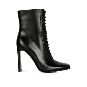 Wyndham Black Lace Up Leather Ankle Boots In Black By Rag & Co (7 UK)