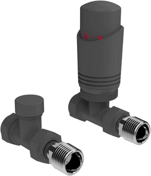 Anthracite Straight TRV & Lockshield