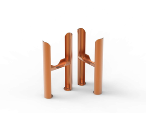 Pair of Triple Column Feet – Metallic Copper – GLO Kensington
