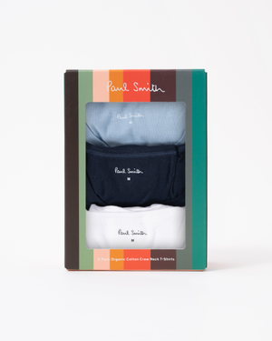 Paul Smith Mens 3 Pack Script Logo T-Shirts - 1B Multicolour