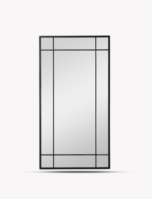 Ledwell Panelled Mirror 180X75cm - Iron, Black