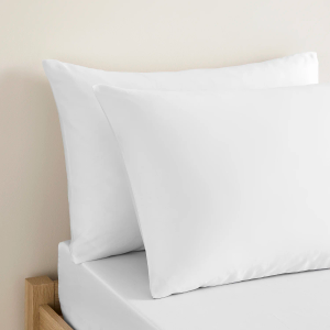 300TC Cotton Sateen Pillowcase Pair - White