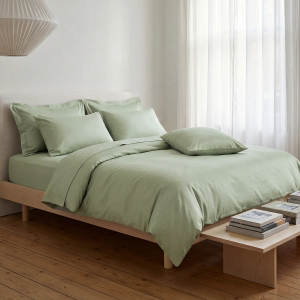 300TC Cotton Sateen Duvet Cover - Sage King Size 220x230cm