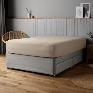 Silentnight Supersoft Fitted Sheet - Natural Double 135x190cm